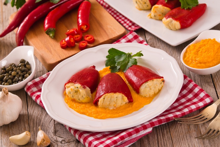 8 rychlých špejlí na Vánoce 23 Rychlé špízy na výrobu plněné papriky piquillo o Vánocích