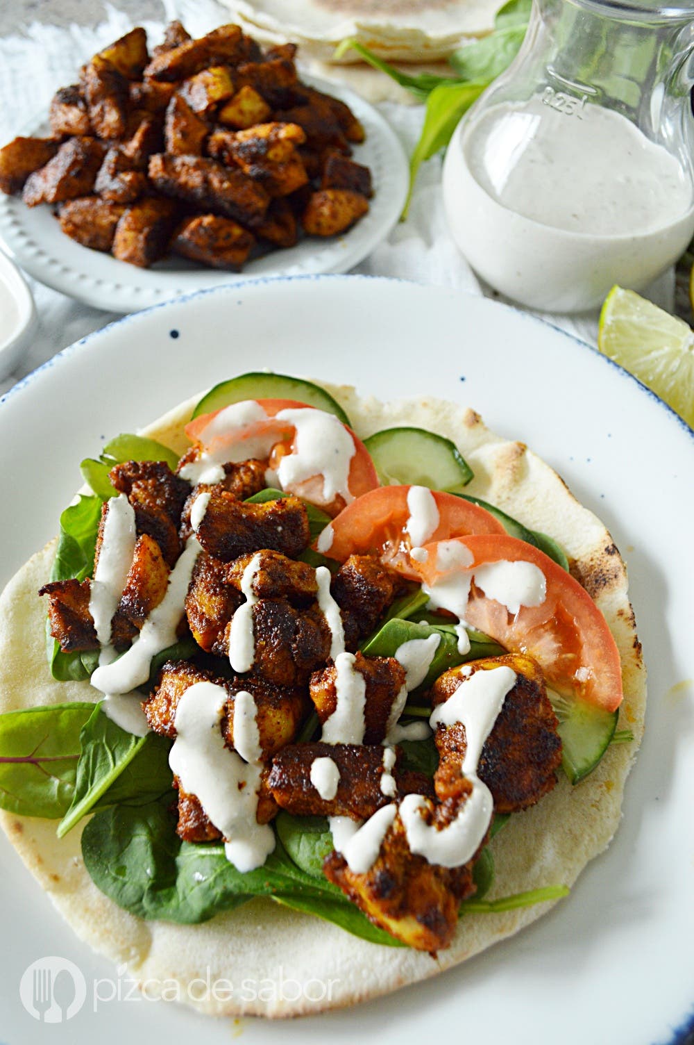Kuřecí shawarma (můj způsob) 13 Snadné shawarma kuře a moje cesta www.pizcadesabor.com