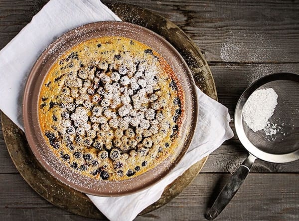 Borůvkový a clafoutis dezert 5 Klasické borůvkové Clafouti