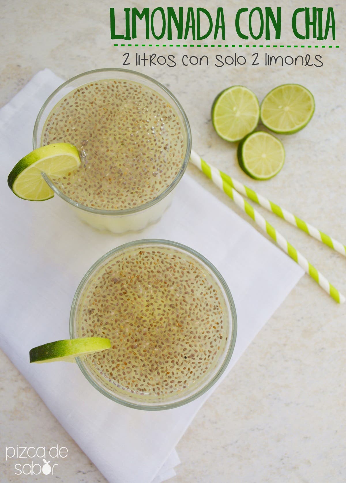 Jak vyrobit limonádu se 2 citrony (2 litry) + Chia limonádu 4 Jak vyrobit limonádu se 2 citrony za méně než 3 minuty (2 litry) + Chia Lemonade www.pizcadesabor.com