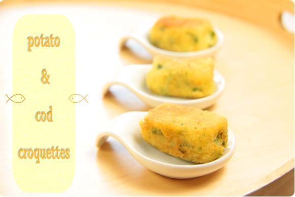 Tresky a bramborové krokety 8 croquetas de bacalao